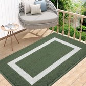 Voetmat, wasbaar, voetmat voor binnen, antislip, deurmat, ingang, tapijt voor huisdeur, binnen - 80 x 120 cm, groen