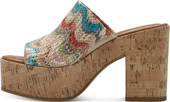 Tamaris 1-1-27227-24 Sandali Con Zeppa Donna - Pelle Morbida, Tacco 5 Cm, Colore Scuro, Chiusura Senza Fibbie - 4