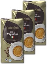 Cafeclub Crema Espresso - koffiebonen - 3 x 1 kg