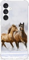 GSM Hoesje Geschikt voor Samsung Galaxy A55 Bumper Hoesje met transparante rand Paarden