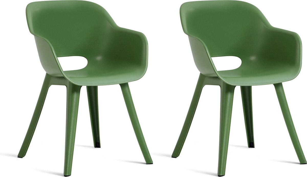 Keter Akola Tuinstoelen - 2 stuks - 56,5x55x80cm - Olijf Groen