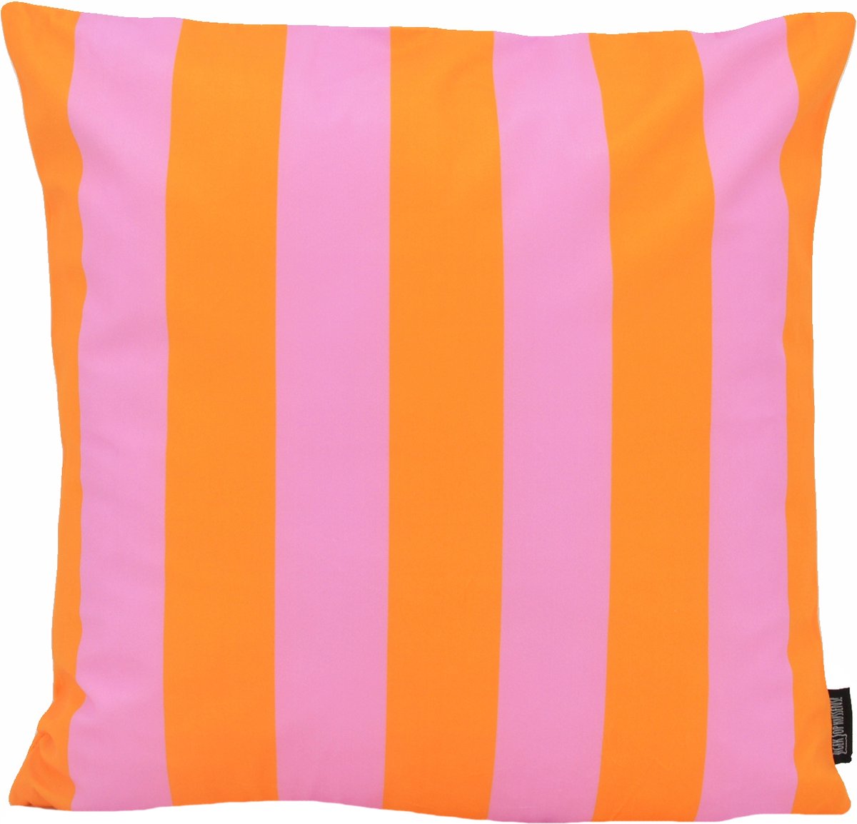 Gek op Kussens! Streep Oranje/Roze Kussenhoes | 45 x 45 cm | Katoen/Polyester
