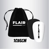 FLAIR Mini Scheenbeschermers - Voetbal - Kleine scheenbeschermers - Wit - 10x6cm - Mini Shin Pads