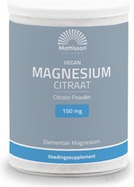 Mattisson - Magnesium Citraat Poeder - 15% Elementair Magnesium - 200 Gram