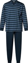 Gentlemen katoenen heren pyjama 4206 - V-hals - S - Blauw