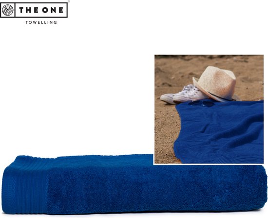 The One Towelling Classic Strandlaken - 100 x 180 cm - Strand handdoek - Hoge vochtopname - 100% Gekamd katoen - Koningsblauw