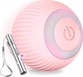 Ustratics® | Speelgoed voor de kat | Automatisch rollende bal | Kattenspeeltje | Smart rollende bal | Rollende bal | Interactieve bal voor kat | USB oplaadbaar | Katten bal | Slim kattenspeeltje | Stimuleert | met Gratis laserlamp | Roze |