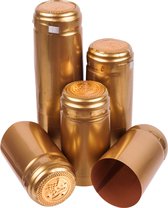 Thermo-capsules gold 100 stuks - Flessenhuls - wijnfles krimphulsen