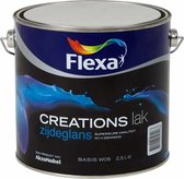 Flexa Creations Lak Zijdeglans Wit - Acryl - 2,5 Liter