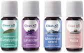 Clean Air Optima® Etherische olie Box - 100% Puur & Biologisch - Eucalyptus, Lavendel, Mountain, Relax