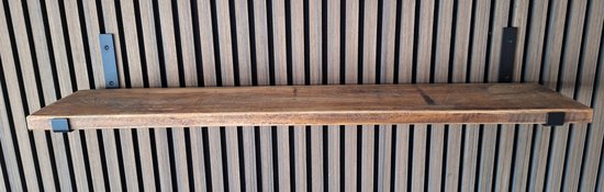 Hoexs - Mango - 90 Cm - Stalen Plankdragers Zwart - Inclusief Bevestigingsmateriaal - Industrieel - Keuken plank - Boekenrek - Metaal - Decoratie