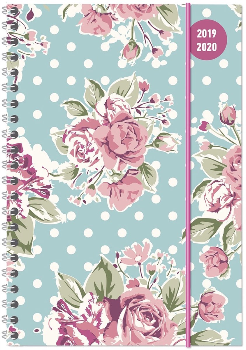 Collegetimer A5 Woche Roses Ringbuch 2019/2020