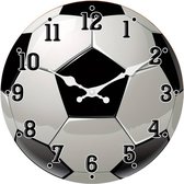 HomeBerg Voetbal Klok - Wandklok - Tijd - Voetbalkamer - Sport - Bal - Jongens & Meiden - 25,5 cm