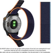 Blauw Oranje Nylon 20mm Sporthorlogebandje geschikt voor Garmin Fenix 5S / Garmin Fenix 5S Plus – 20 mm zwart smartwatch strap - band - Quickfit Compatibel