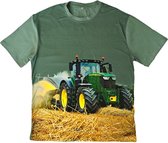 T-shirt met John Deere , trekker, tractor, groen, full colour print, kids, kinder, maat 92, stoer, mooie kwaliteit!