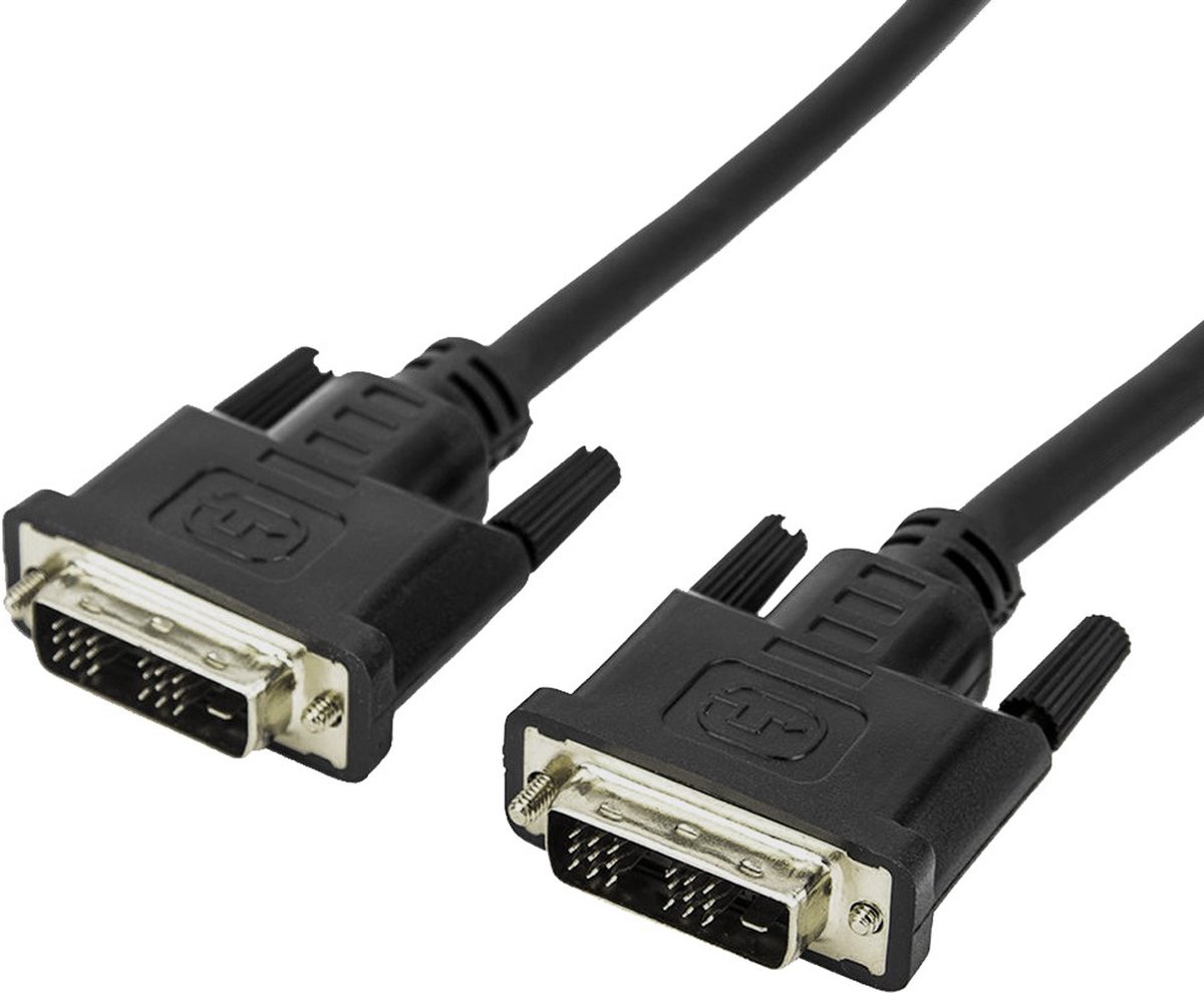 TECHly DVI Aansluitkabel 1.80 m ICOC-DVI-8000 Zwart [1x DVI-stekker 18+1-polig - 1x DVI-stekker 18+1-polig]