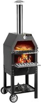 Luxe BBQ - Pizza oven - 2-in-1 - Houtoven - Pizzasteen - Houtskool BBQ - 45.8 x 46.4 x 141.8 cm