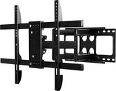 TV-beugel | TV muurbeugel draaibaar | Ternseher houder voor de meeste platte en gebogen 37-80 inch led- en LCD-tv's tot 60 kg | TV-beugel van roestvrij staal | zwart