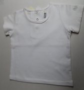 Een T shirt met korte mouw - Meisjes - Wit - Effen -2 jaar 86