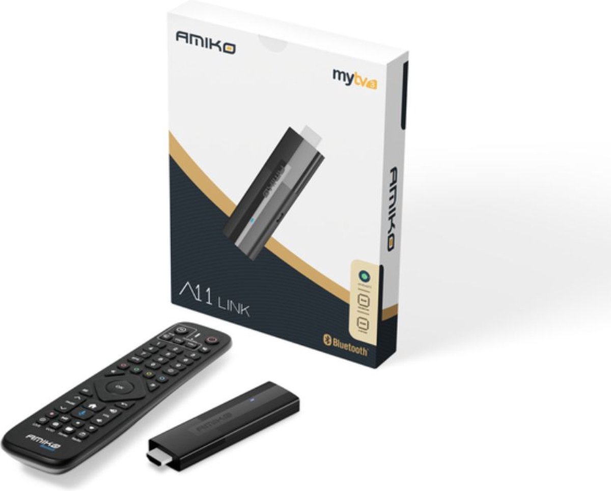 Amiko A11 LINK TV Stick - Android 11 | Google Assistant - Bluetooth 5.0 | 4K UHD
