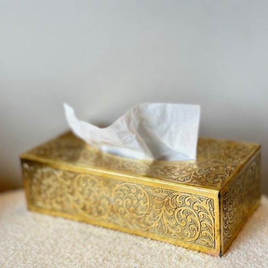Metalen Tissue Box Cover Tissue Box Houder Rechthoek Tissue Box Servet Container Tissue Dispenser (Kleur: Oranje Rijst Vlag