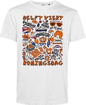 T-shirt Delft Oranjekoorts | Wit | maat 4XL