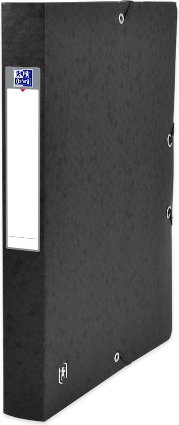 Elastobox oxford top file+ a4 40mm zwart | 1 stuk - Oxford