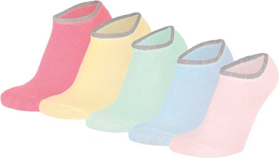 Apollo - Sneakersokken meisjes - Fashion - Multi color - Maat 27/30 - Sneakersokken - Enkelsokken kinderen - Korte sokken kinderen