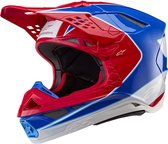 Alpinestars Supertech S-M10 Aeon Helmet Ece 22.06 Bright Red Blue Glossy L - Maat L - Helm