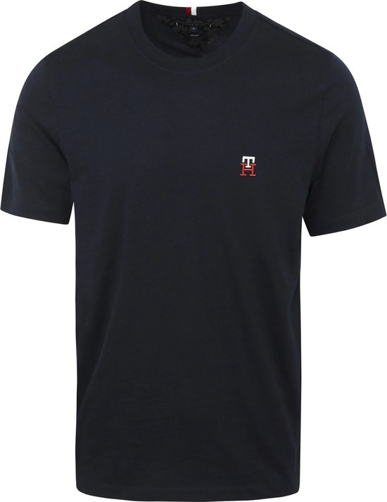 T-shirt Tommy Hilfiger - Taille Zwart - L - Collection Printemps Été - Essential Monogram Tee