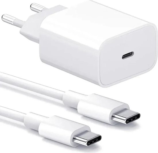 Foto: Vastiq power usb c adapter snellader 2 meter usb c kabel geschikt voor iphone 16 15 pro max plus apple ipad pro air mini 10e generatie samsung power adapter oppo inclusief usb c naar usb c 2 meter