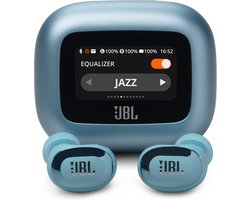 JBL Live Buds 3 - Draadloze Noise Cancelling Oordopjes - Bluetooth Oortjes - In-ear - Smart Charging Case met Display - 40 uur batterij - Blauw