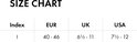 Maattabel: EUR 40-46, UK 6½-11, USA 7½-12.