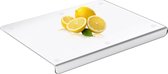Snijplank 5 mm, transparante keukenplank, antibacterieel werkblad, snijplank voor groenten en andere levensmiddelen, BPA-vrij, transparant, 450 x 400 mm