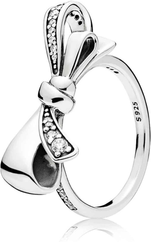 Bagues Argent Ring Grand Noeud Argent Avec zircone Argent sterling 925 Poincon. bol