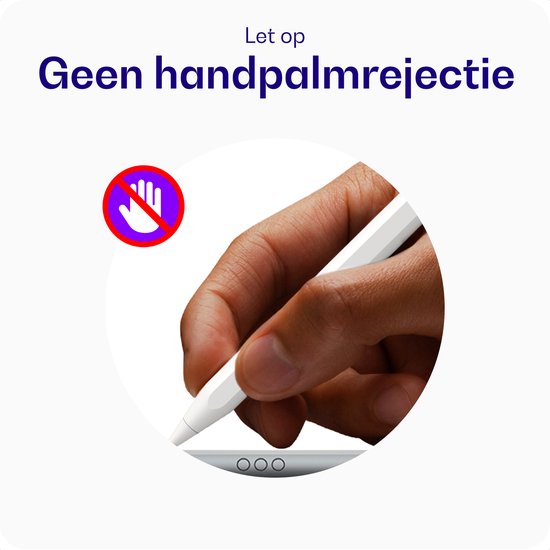 Buddi Flow Universele Actieve Stylus Pen met USB-C Poort - Kantelgevoelig - Magnetisch - Geschikt Voor o.a. Tekenen - Extra Tip - Geschikt voor Tablet, Telefoon en iPad - Wit — afbeelding 2