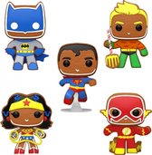 Funko Pop! 5-Pack: Heroes: DC Holiday - Gingerbread Superman / Gingerbread Batman / Gingerbread Aquaman / Gingerbread Wonder Woman / Gingerbread The Flash (Special Edition)