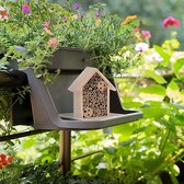 Design insectenhotel met natuurlijke materiaal - Voor bijen, lieveheersbeestjes en vlinders - Om op te hangen 20 x 17 x 8.5 cm