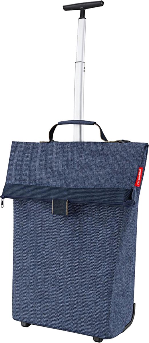 Bol.com Reisenthel Trolley M Boodschappentrolley - 43L - Herringbone Donkerblauw aanbieding