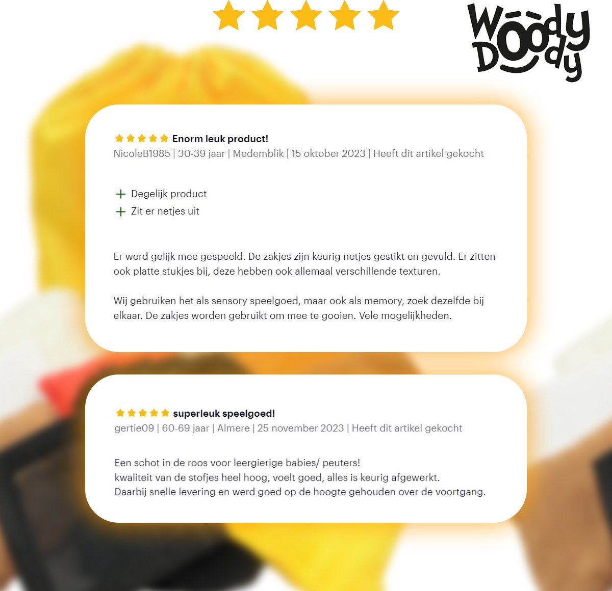 WoodyDoody Sensory speelgoed - Educatief voor 3+ jaar - Fijne motoriek — afbeelding 6