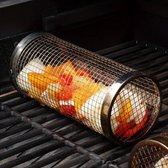 BBQ Grillkorf - Roestvrijstalen grillkorven - 21 x 9 cm - Gelijkmatig hitte verdelen - Duurzaam - BBQ Grill Master Grillmand