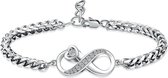 Crematie Sieraad Infinity Urn Armband Voor As | Zilver