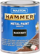 Maston Hammer - peinture métal - noir mat - lisse - 750 ml