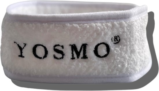 YOSMO - Skincare en Make up Haarband - Hoofdband - Badstof - kleur wit