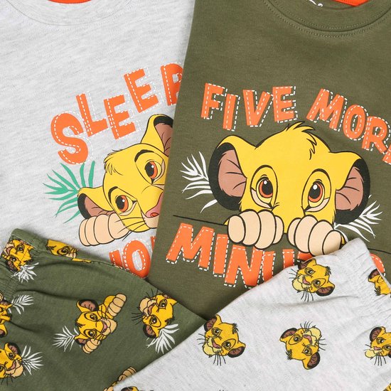Pyjama deux pièces enfant gris olive KING LEW, certifié OEKO-TEX