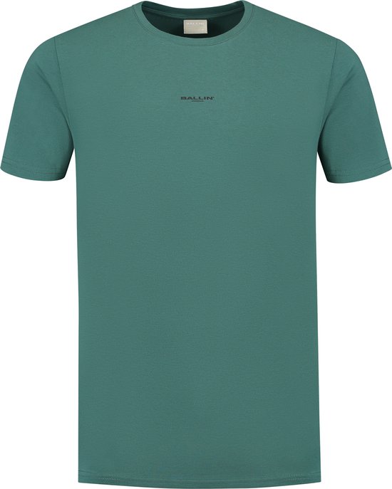 Ballin Amsterdam - Heren Regular fit T-shirts Crewneck SS - Faded Green - Maat XL