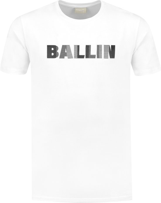 Ballin Amsterdam - Heren Regular fit T-shirts Crewneck SS - White - Maat M