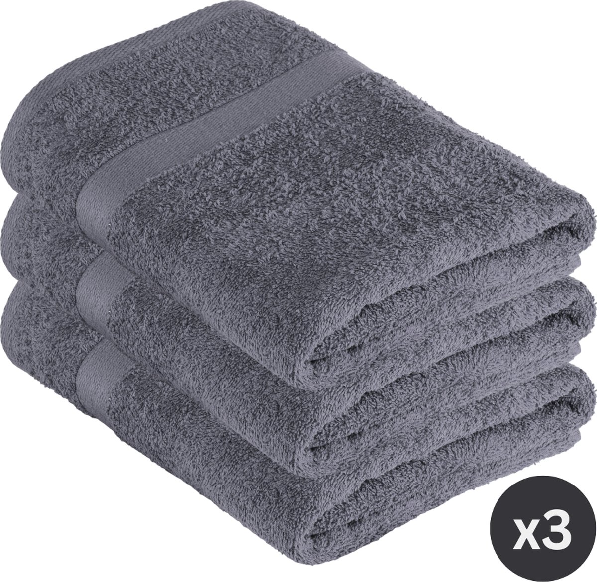 TISECO HOME STUDIO - Badlaken RIVA - SET/3 - 100% katoen - 450 g/m² - 100% katoen - superzacht en zeer absorberend - 70x140 cm - Blue stone