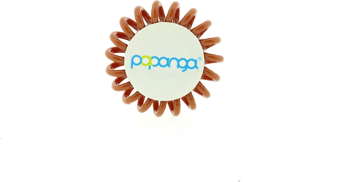 Papanga - Haarelastiek Small - Bruin Spiral Hair Tie - Stevige Grip