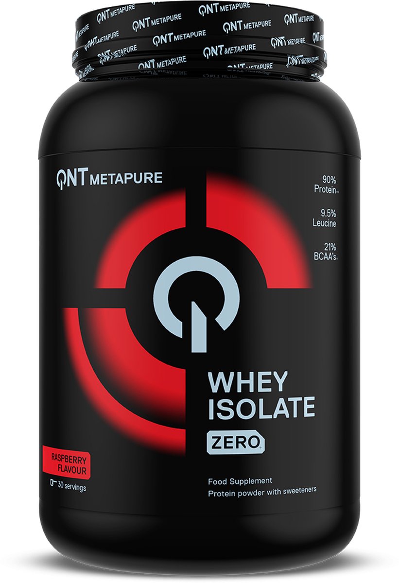 Goedkoopste QNT Metapure Whey Protein Isolate 908 gram Framboos